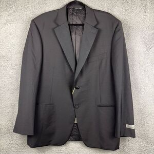 Canali Jacket Men 48R fit 46R Black Wool Mohair Travel Blazer Sport Coat Luxury